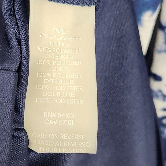 Calvin Klein Tie Dyed Wrap Maxi Dress Blue White Wedding Evening Womens Size 8 - Picture 15 of 16